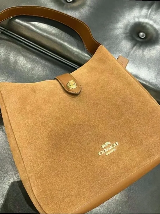 NWT COACH Hadley Convertible Crossbody Bag In Suede - Picture 2 of 8